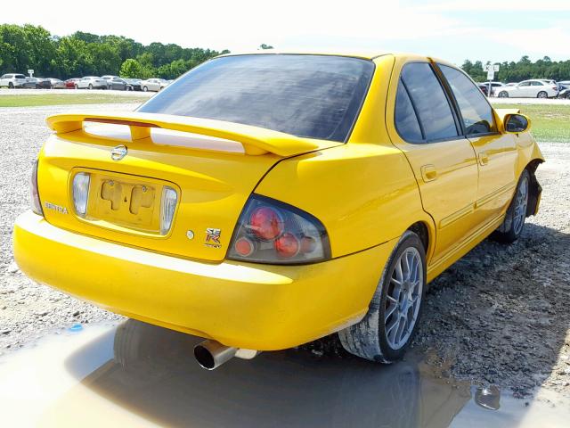 3N1AB51D86L534164 - 2006 NISSAN SENTRA SE- YELLOW photo 4