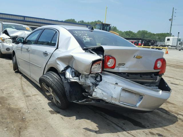 1G1ZC5E00CF309112 - 2012 CHEVROLET MALIBU 1LT SILVER photo 3
