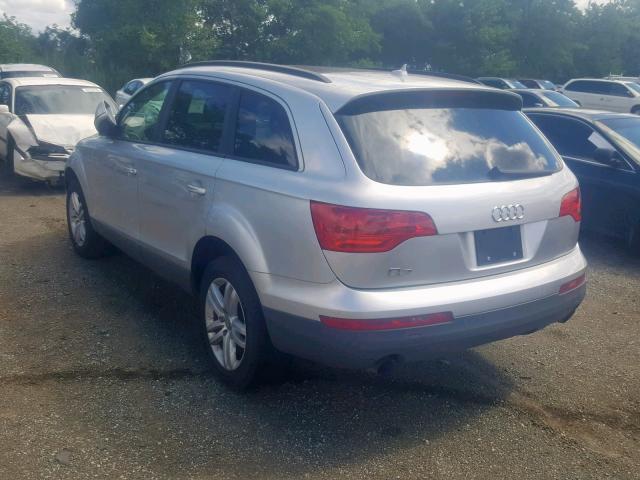 WA1AY74L37D042654 - 2007 AUDI Q7 3.6 QUA SILVER photo 3