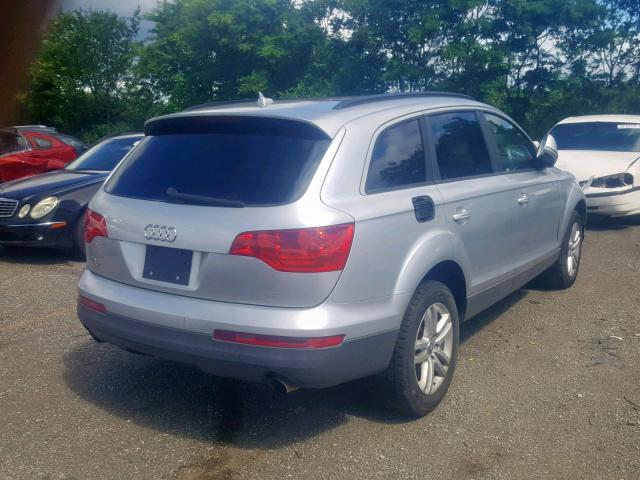 WA1AY74L37D042654 - 2007 AUDI Q7 3.6 QUA SILVER photo 4