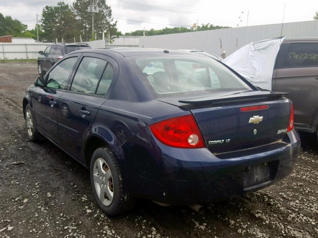 1G1AL58F087289281 - 2008 CHEVROLET COBALT LT BLUE photo 3