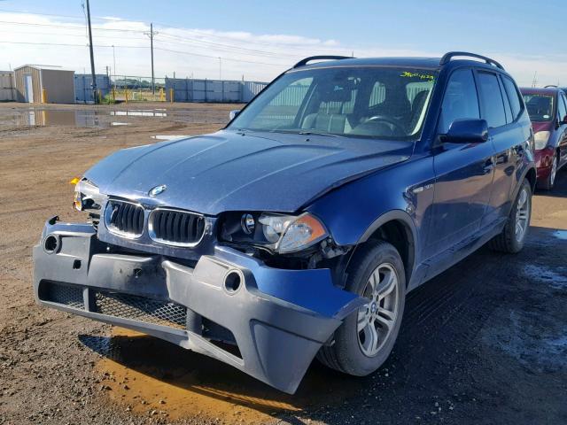 WBXPA93485WD16996 - 2005 BMW X3 3.0I BLUE photo 2