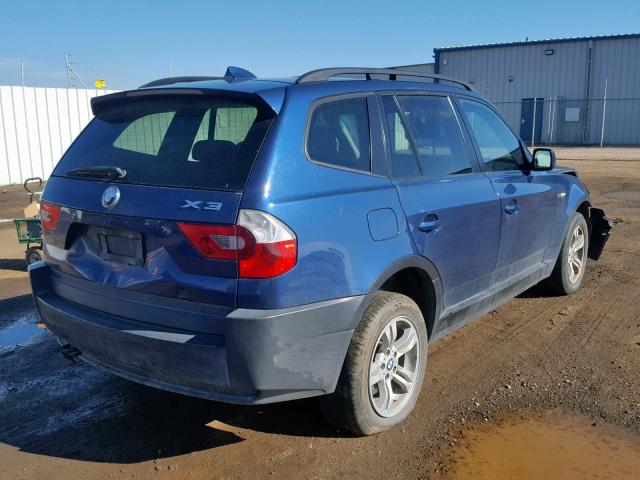 WBXPA93485WD16996 - 2005 BMW X3 3.0I BLUE photo 4