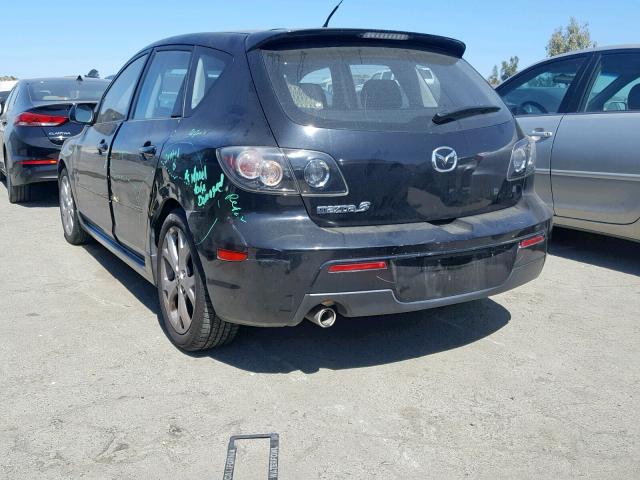 JM1BK344871665847 - 2007 MAZDA 3 HATCHBAC BLACK photo 3