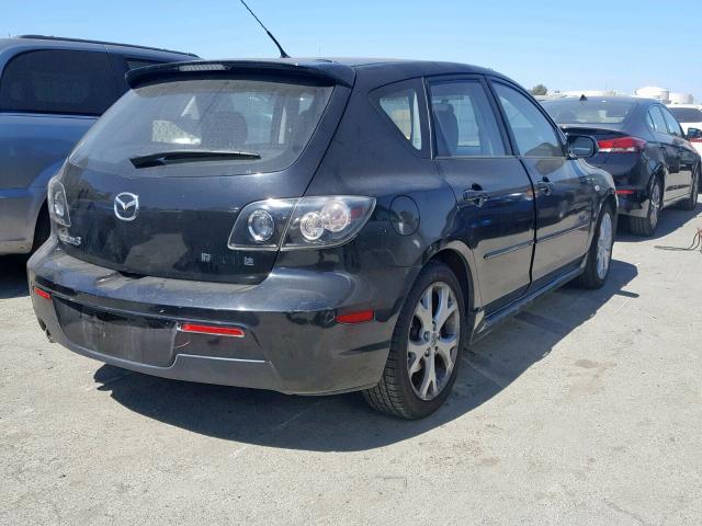 JM1BK344871665847 - 2007 MAZDA 3 HATCHBAC BLACK photo 4