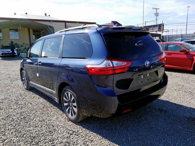 5TDDZ3DC0KS218677 - 2019 TOYOTA SIENNA LIM BLUE photo 3