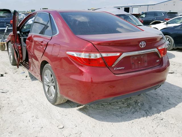 4T1BF1FK9FU966236 - 2015 TOYOTA CAMRY LE RED photo 3