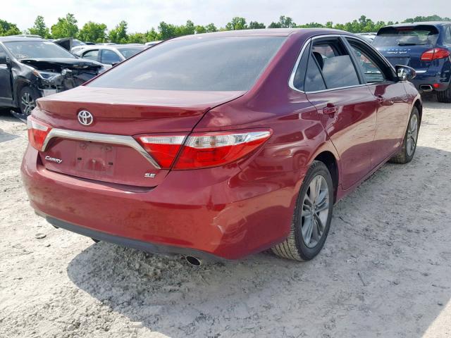 4T1BF1FK9FU966236 - 2015 TOYOTA CAMRY LE RED photo 4