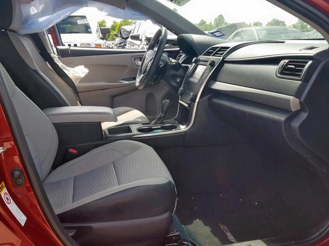 4T1BF1FK9FU966236 - 2015 TOYOTA CAMRY LE RED photo 5