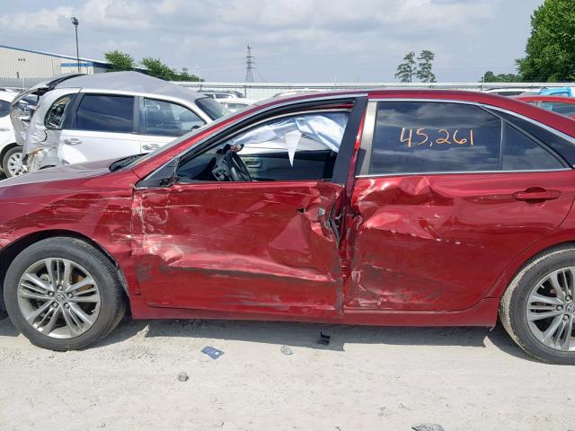 4T1BF1FK9FU966236 - 2015 TOYOTA CAMRY LE RED photo 9