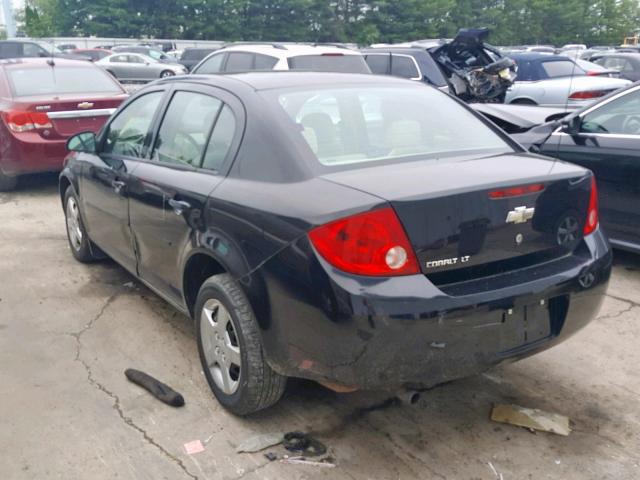 1G1AL55FX77375071 - 2007 CHEVROLET COBALT LT BLACK photo 3