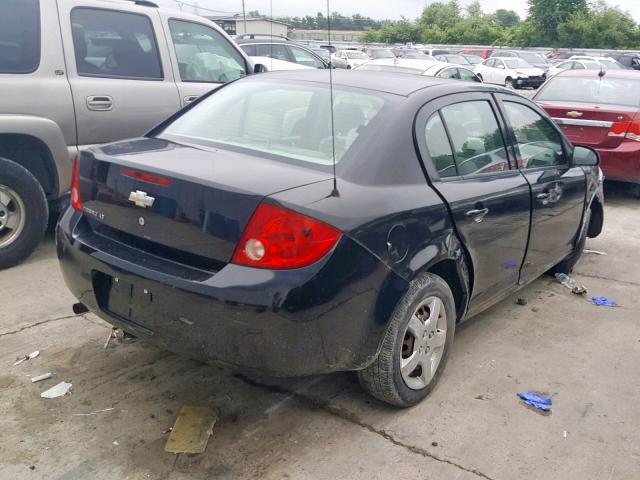 1G1AL55FX77375071 - 2007 CHEVROLET COBALT LT BLACK photo 4