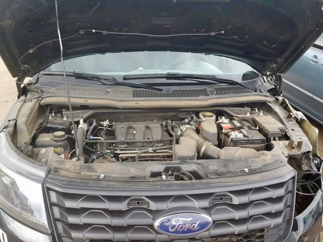 1FM5K8AR5GGA37456 - 2016 FORD EXPLORER P BLACK photo 7