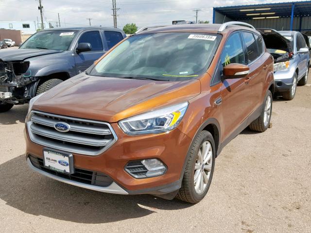 1FMCU9J97HUB80466 - 2017 FORD ESCAPE TIT ORANGE photo 2