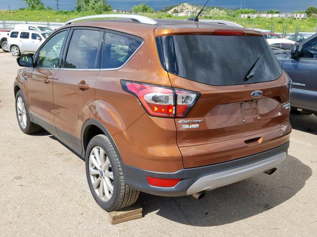 1FMCU9J97HUB80466 - 2017 FORD ESCAPE TIT ORANGE photo 3