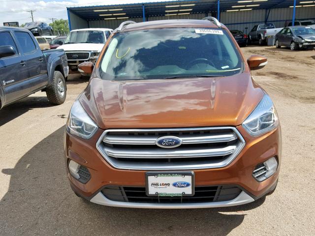 1FMCU9J97HUB80466 - 2017 FORD ESCAPE TIT ORANGE photo 9