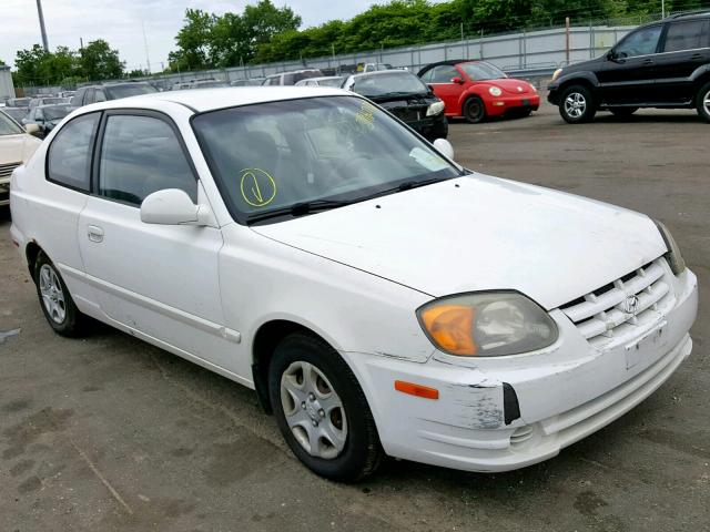 KMHCG35C45U357237 - 2005 HYUNDAI ACCENT GS WHITE photo 1