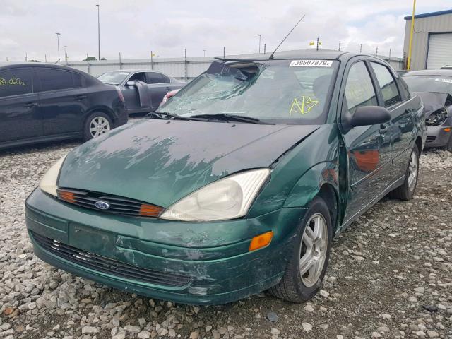 1FAFP3830YW407837 - 2000 FORD FOCUS ZTS GREEN photo 2