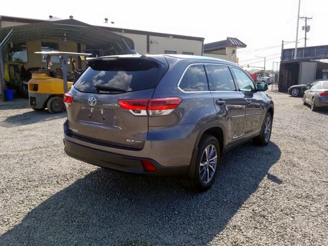 5TDJZRFH3KS576144 - 2019 TOYOTA HIGHLANDER GRAY photo 3