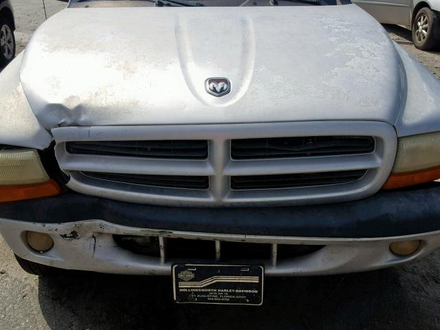 1B7HG38N02S721278 - 2002 DODGE DAKOTA QUA SILVER photo 7