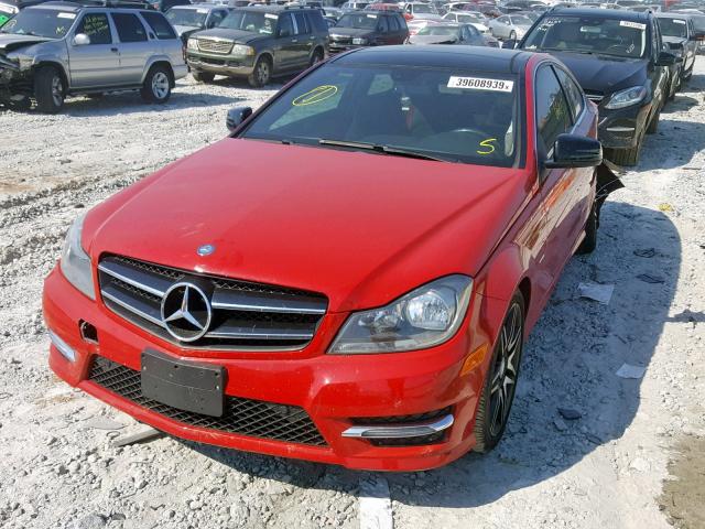 WDDGJ4HB4EG213059 - 2014 MERCEDES-BENZ C 250 RED photo 2