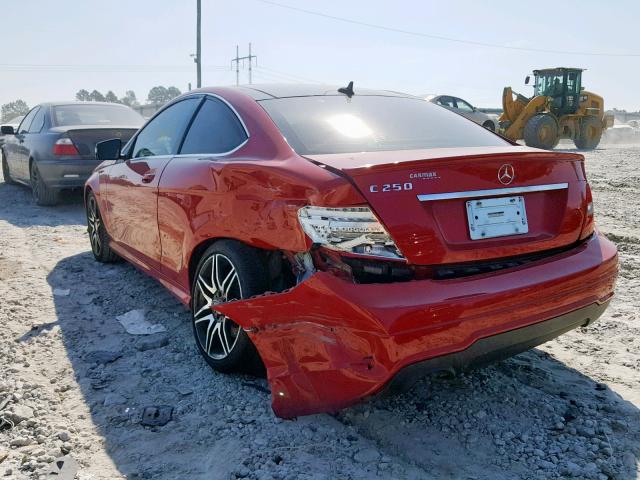 WDDGJ4HB4EG213059 - 2014 MERCEDES-BENZ C 250 RED photo 3