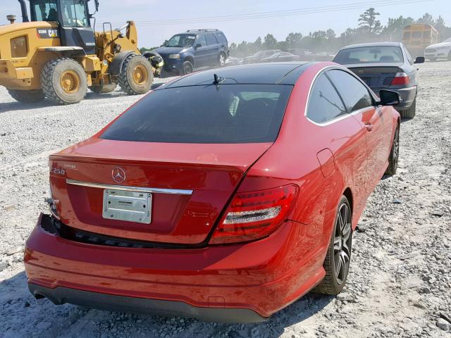 WDDGJ4HB4EG213059 - 2014 MERCEDES-BENZ C 250 RED photo 4