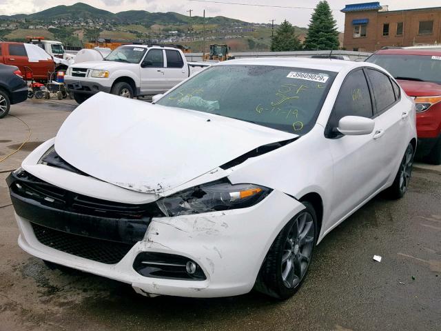 1C3CDFBB9GD529862 - 2016 DODGE DART SXT WHITE photo 2