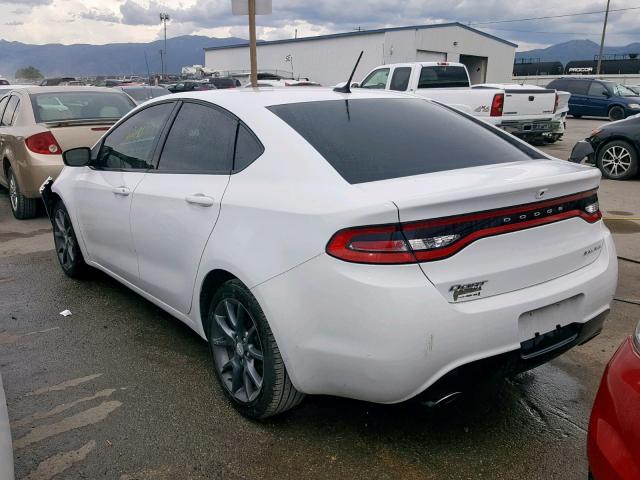 1C3CDFBB9GD529862 - 2016 DODGE DART SXT WHITE photo 3