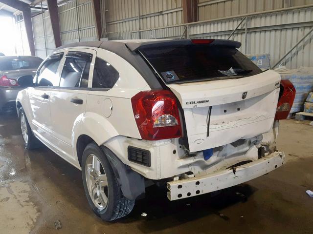 1B3HB48B17D564660 - 2007 DODGE CALIBER SX WHITE photo 3