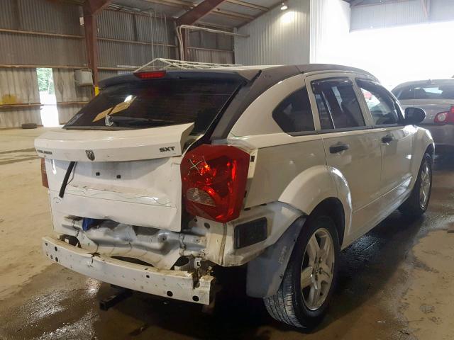 1B3HB48B17D564660 - 2007 DODGE CALIBER SX WHITE photo 4