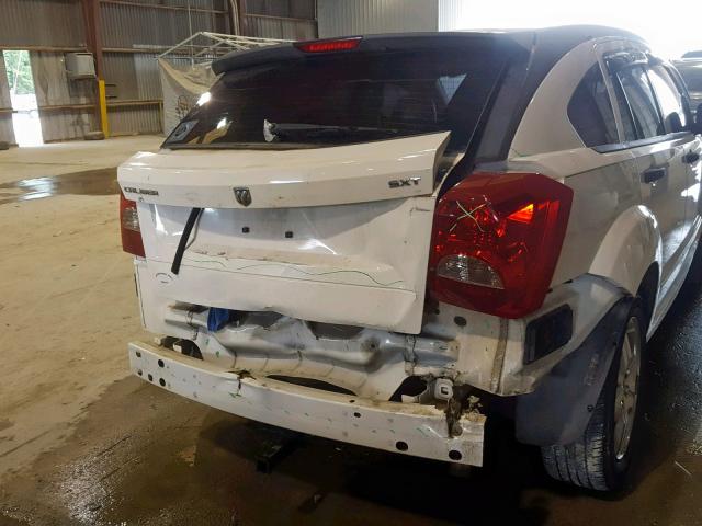 1B3HB48B17D564660 - 2007 DODGE CALIBER SX WHITE photo 9