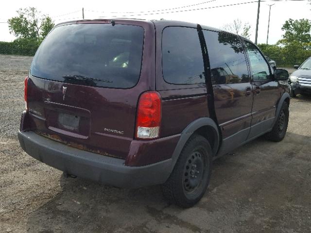 1GMDU33L66D238784 - 2006 PONTIAC MONTANA SV BURGUNDY photo 4