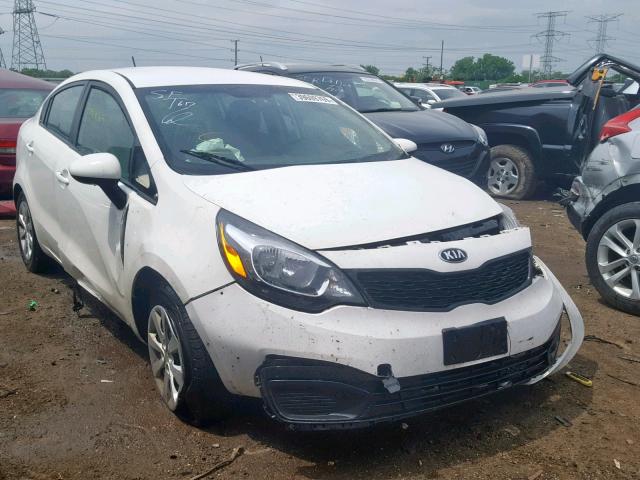 KNADM4A31E6346016 - 2014 KIA RIO LX WHITE photo 1