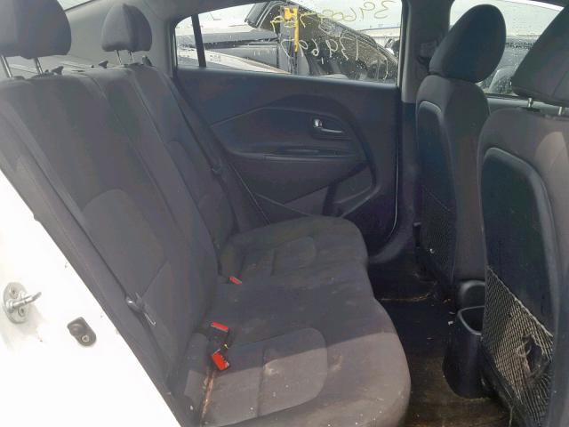 KNADM4A31E6346016 - 2014 KIA RIO LX WHITE photo 6