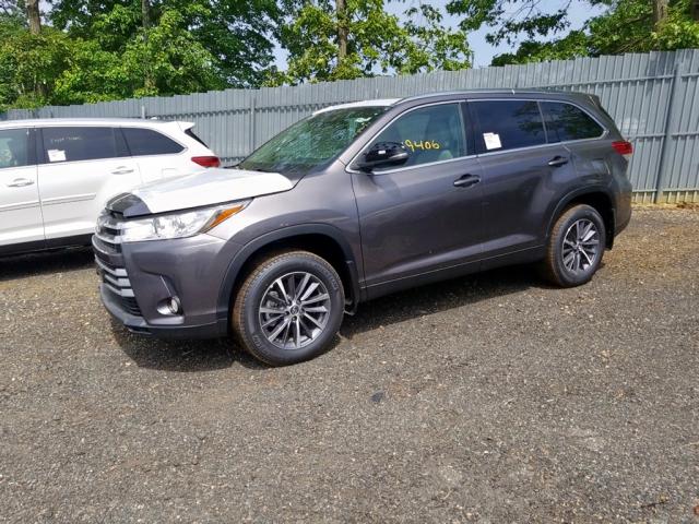 5TDJZRFH7KS936886 - 2019 TOYOTA HIGHLANDER GRAY photo 2