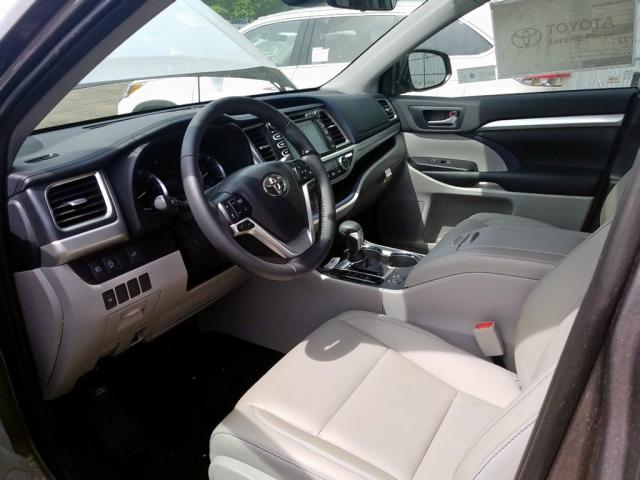 5TDJZRFH7KS936886 - 2019 TOYOTA HIGHLANDER GRAY photo 7