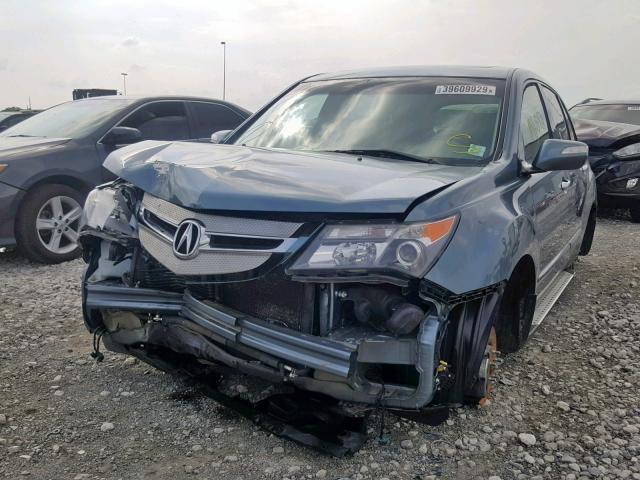 2HNYD28217H525593 - 2007 ACURA MDX GREEN photo 2