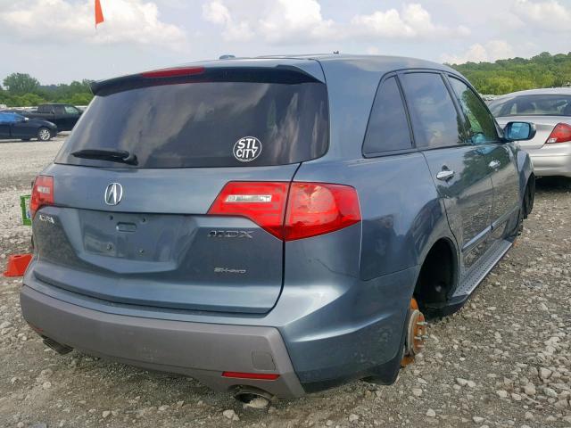 2HNYD28217H525593 - 2007 ACURA MDX GREEN photo 4