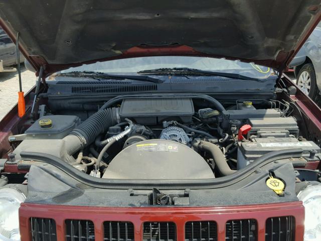 1J8GR48K27C536595 - 2007 JEEP GRAND CHER RED photo 7