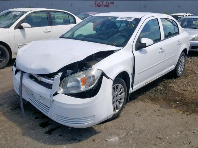 1G1AT58H097238317 - 2009 CHEVROLET COBALT LT WHITE photo 2