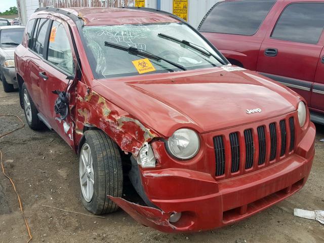 1J8FF47W87D140769 - 2007 JEEP COMPASS RED photo 1