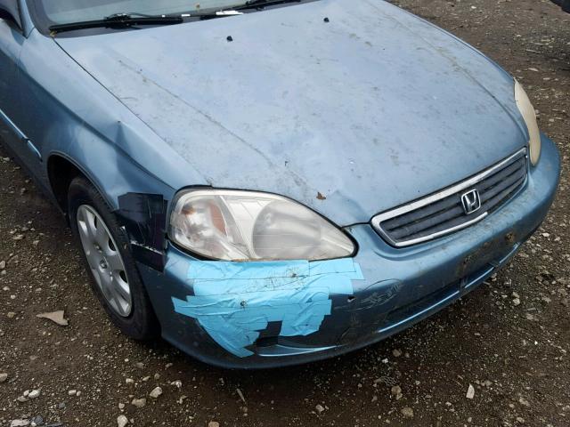 2HGEJ6619YH566253 - 2000 HONDA CIVIC BASE BLUE photo 9