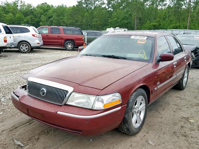 2MEFM74WX4X633651 - 2004 MERCURY GRAND MARQ MAROON photo 2