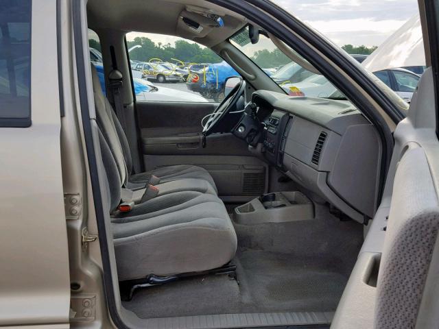 1D7HG48N83S158056 - 2003 DODGE DAKOTA QUA BEIGE photo 5