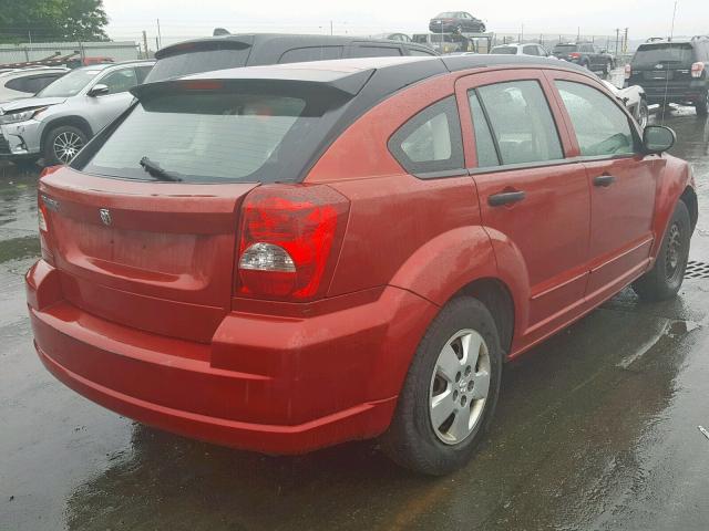 1B3HB28B77D523194 - 2007 DODGE CALIBER RED photo 4