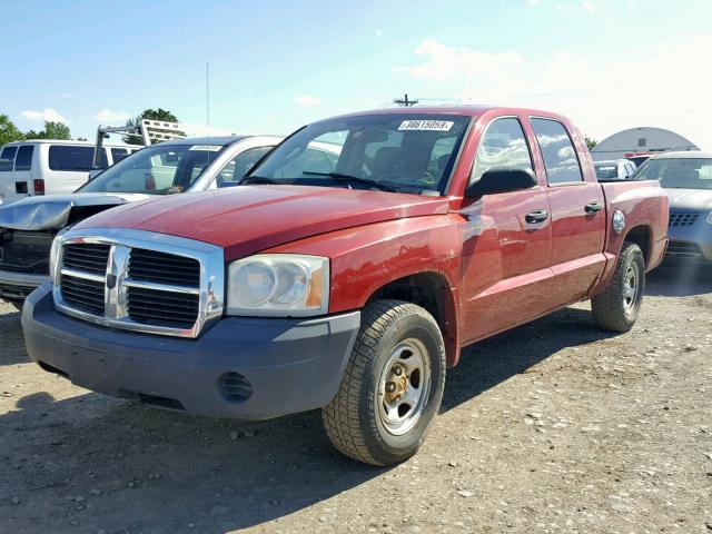 1D7HE28K97S261167 - 2007 DODGE DAKOTA QUA RED photo 2