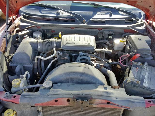 1D7HE28K97S261167 - 2007 DODGE DAKOTA QUA RED photo 7