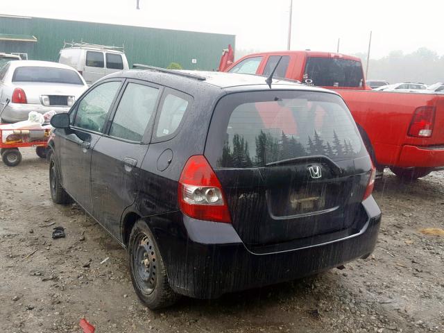 JHMGD37438S041718 - 2008 HONDA FIT BLACK photo 3