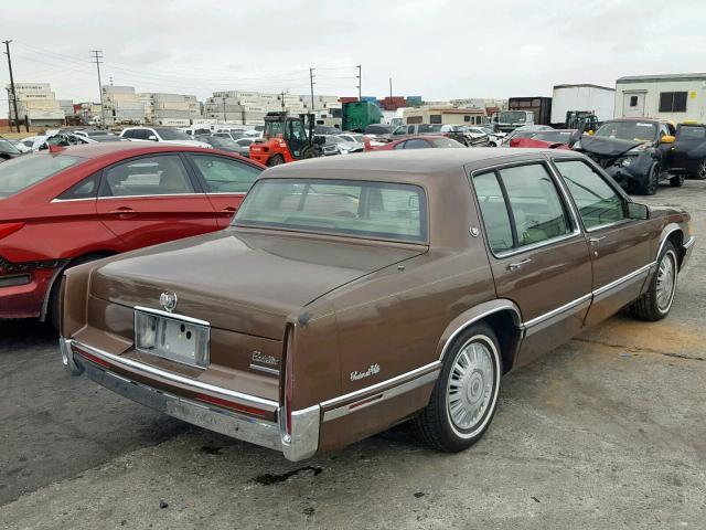 1G6CD53B2P4289383 - 1993 CADILLAC DEVILLE BROWN photo 4